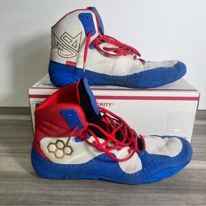 Rudis Jordan Burroughs JB1 King USA Olympics Shoes Men’s 13 Red White Blue Gold